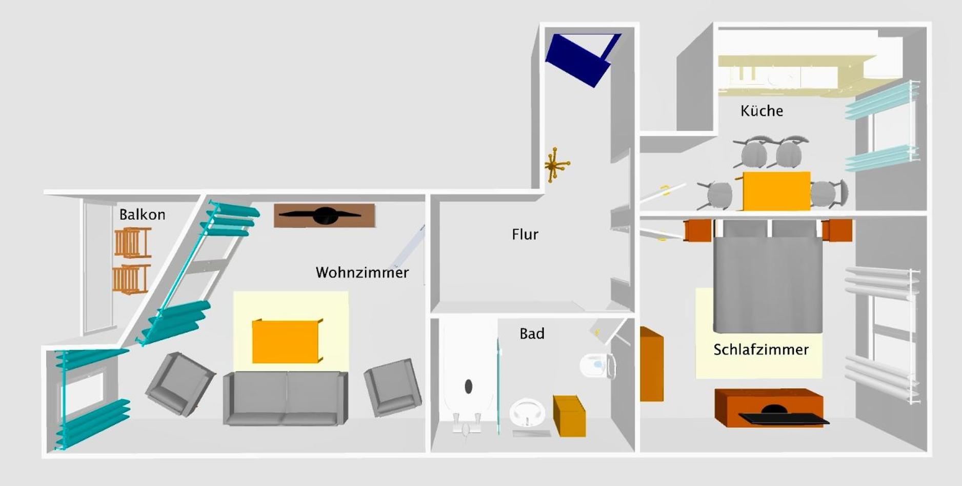 Modernes Zwei-Zimmer-Apartment Chemnitz - Kassberg Buitenkant foto